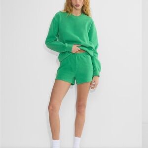 Aritzia TNA Green Sweatfleece Set